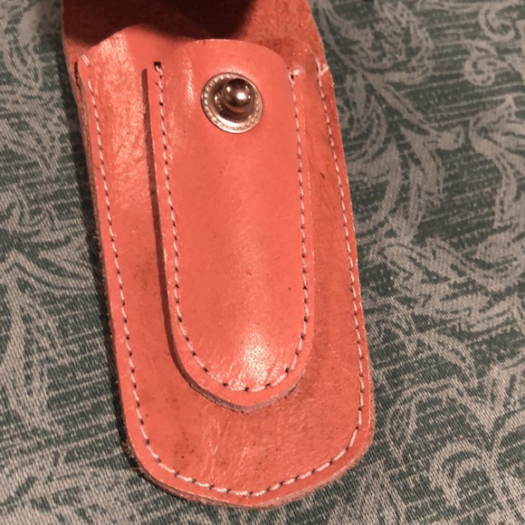 Vintage Pink Leather 4 piece Manicure Set travel purse size - Picture 11 of 12